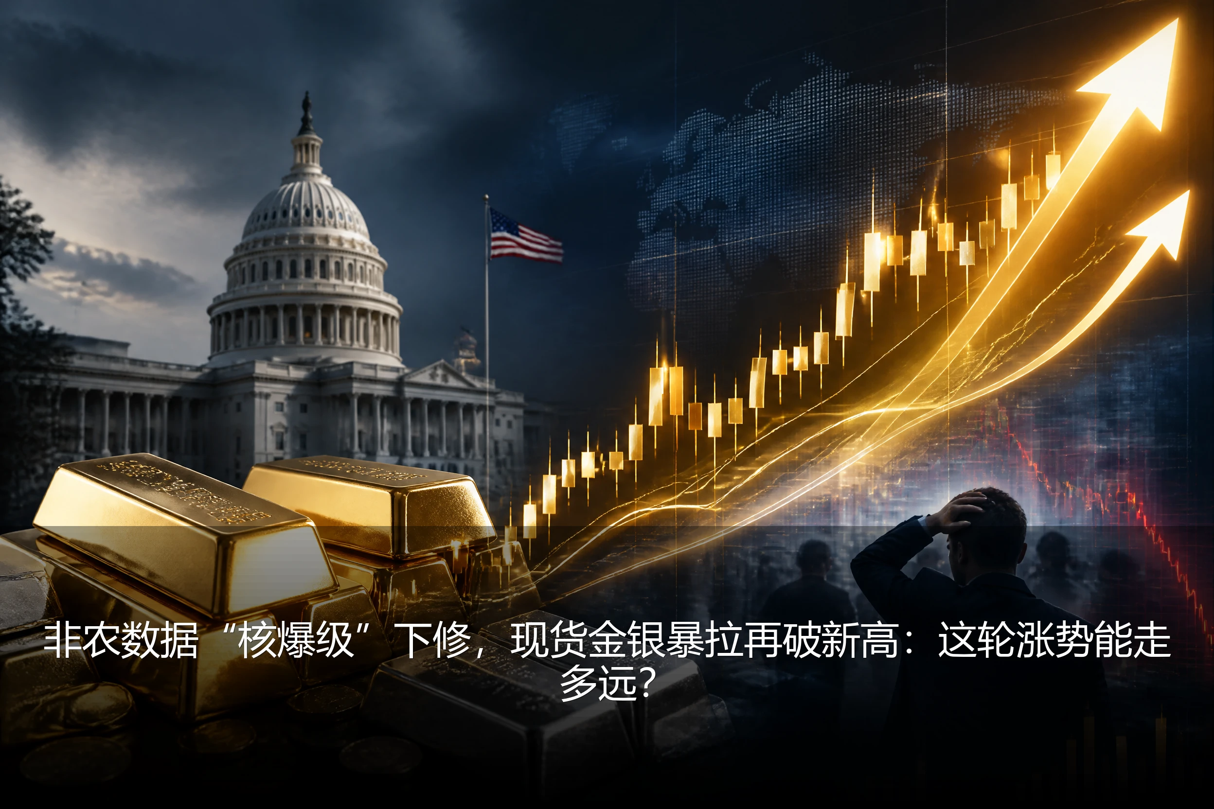 非农数据“核爆级”下修，现货金银暴拉再破新高：这轮涨势能走多远？