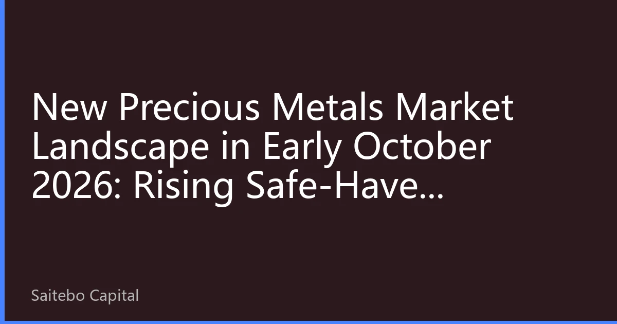 New Precious Metals Market Landscape in Early October 2026: Rising Safe-Haven Sentiment Pushes Gold and Silver Prices to New Highs